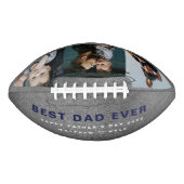 Cadeau voor beste pap ooit rustic 3 fotocollage american football (Voorkant)
