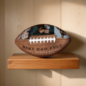 Cadeau voor beste pap ooit rustic 3 fotocollage american football