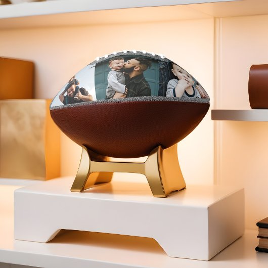 Cadeau voor beste pap ooit rustic 3 fotocollage american football