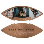 Cadeau voor beste pap ooit rustic 3 fotocollage american football (Panelen)