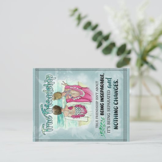 Cadeau voor beste vriend(in), Grappige geschenken  Briefkaart (Staand voorkant)