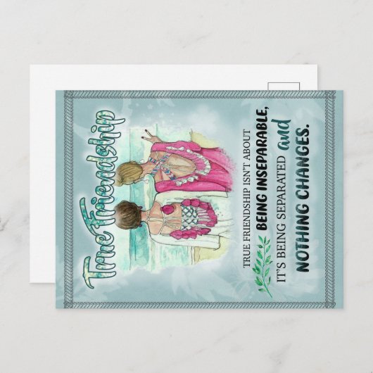 Cadeau voor beste vriend(in), Grappige geschenken  Briefkaart (Voorkant / Achterkant)