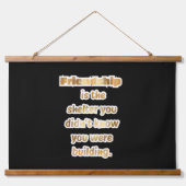 Cadeau voor beste vriend quote hangend wandkleed (Voorkant)
