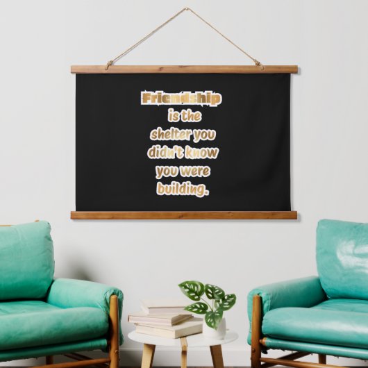Cadeau voor beste vriend quote hangend wandkleed (Woonkamer)