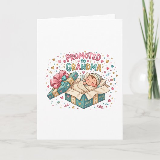 Cadeau voor bevordering tot oma kaart (Voorkant)