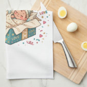 Cadeau voor bevordering tot oma theedoek (Quarter Fold)