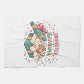 Cadeau voor bevordering tot oma theedoek (Horizontaal)