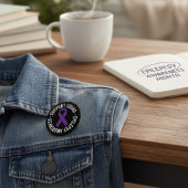 Cadeau voor bewustzijn van epilepsie ondersteuning ronde button 5,7 cm