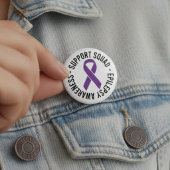 Cadeau voor bewustzijn van epilepsie ondersteuning ronde button 5,7 cm