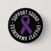 Cadeau voor bewustzijn van epilepsie ondersteuning ronde button 5,7 cm (Voorkant)