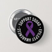 Cadeau voor bewustzijn van epilepsie ondersteuning ronde button 5,7 cm (Voorkant /achterkant)