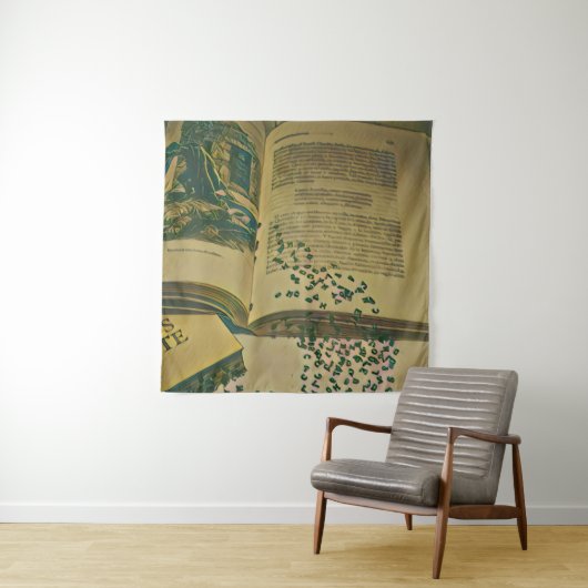 Cadeau voor bibliotheekliefhebber wandkleed (In situ)