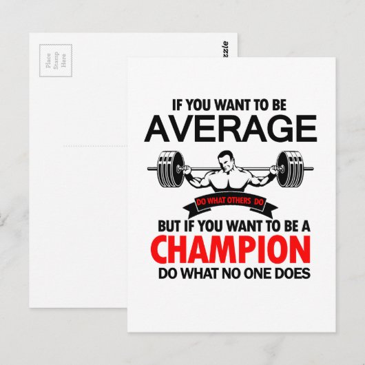 cadeau voor bodybuilder briefkaart (Voorkant / Achterkant)