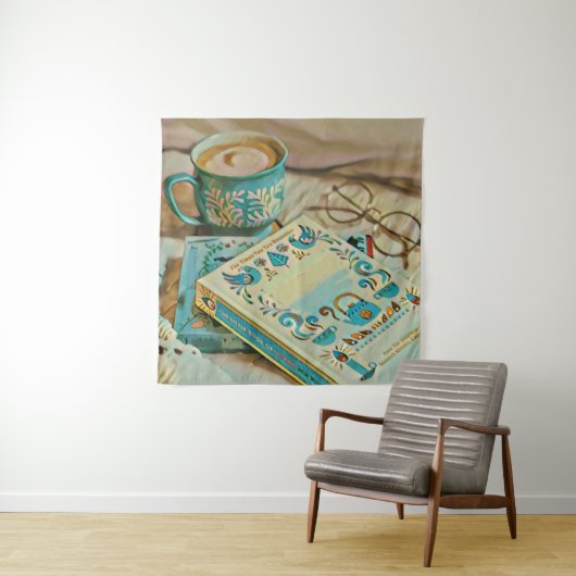 Cadeau voor boekenliefhebber wandkleed (In situ)