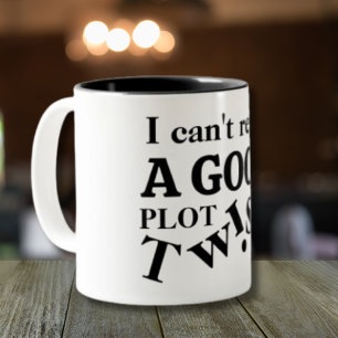 Cadeau voor boekenliefhebbers Grappig plot Twist Tweekleurige Koffiemok