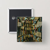  cadeau voor boekliefhebbers vierkante button 5,1 cm (Voorkant /achterkant)