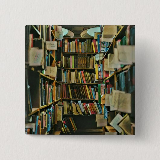  cadeau voor boekliefhebbers vierkante button 5,1 cm (Voorkant)