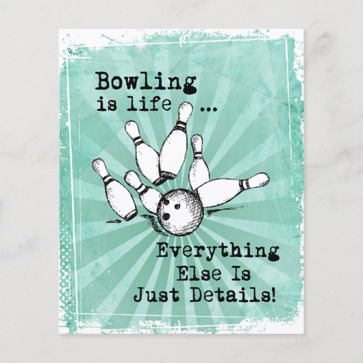 Cadeau voor bowlingliefhebber, grappig cadeau voor flyer (Voorkant)