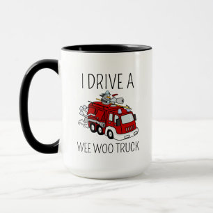 Cadeau voor brandweerman, brandweerauto, brandweer mok