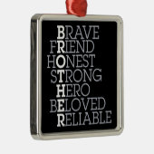 Cadeau voor broer metalen ornament (Rechts)