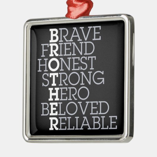 Cadeau voor broer metalen ornament (Links)