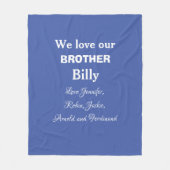 Cadeau voor Broer uit Liefdevolle Familie. Geperso Fleece Deken (Voorkant)