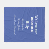 Cadeau voor Broer uit Liefdevolle Familie. Geperso Fleece Deken (Voorkant (Horizontaal))