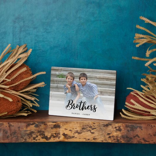 Cadeau voor broers Foto Keepsake Fotoplaat (Zijkant)