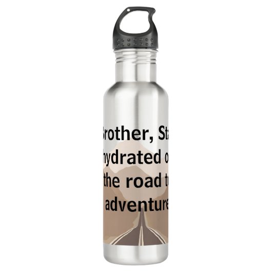 Cadeau voor Brother Bro's Christmas Cycling Advent Waterfles (Voorkant)
