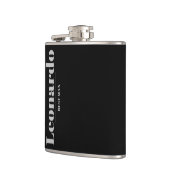 Cadeau voor bruidsjonkers Eenvoudige moderne monog Heupfles (Links)