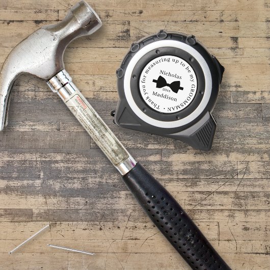 Cadeau voor bruidsjonkers om aan te meten rolmaat