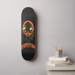Cadeau voor buitenruimte grappige alien melkweglie persoonlijk skateboard