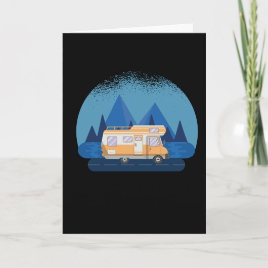 Cadeau voor camper stacaravan wandelen kamperen kaart (Voorkant)