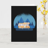 Cadeau voor camper stacaravan wandelen kamperen kaart (Gele Bloem)