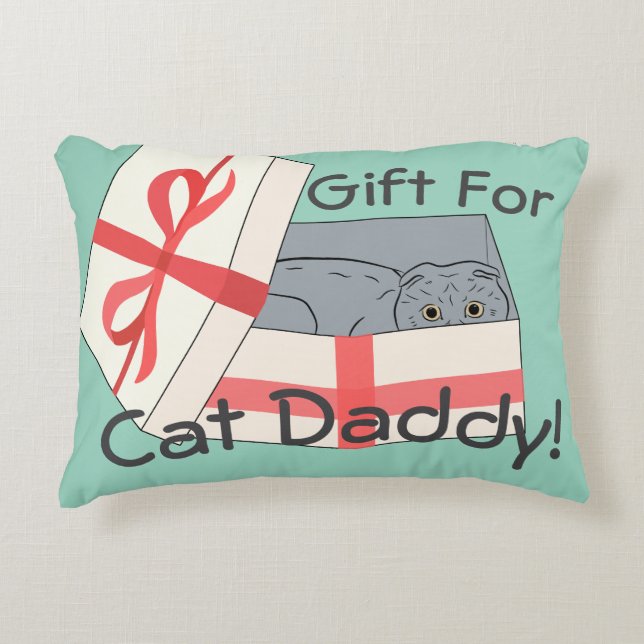 Cadeau voor Cat Daddy Accent Kussen (Voorkant)