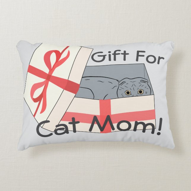 Cadeau voor Cat Mom Accent Kussen (Voorkant)