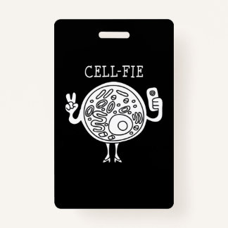cadeau voor celfie science pun leraar biologie stu badge