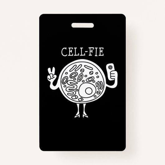 cadeau voor celfie science pun leraar biologie stu badge (Voorkant)