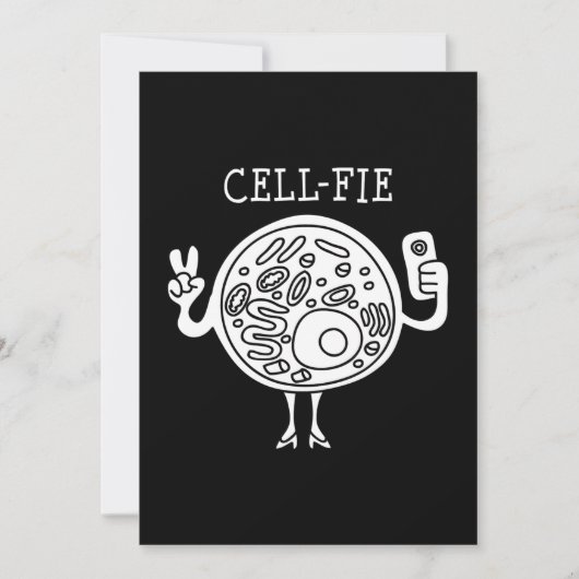cadeau voor celfie science pun leraar biologie stu feestdagenkaart (Voorkant)