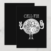 cadeau voor celfie science pun leraar biologie stu feestdagenkaart (Voorkant / Achterkant)