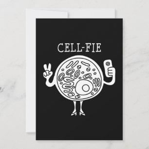 cadeau voor celfie science pun leraar biologie stu feestdagenkaart