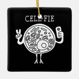 cadeau voor celfie science pun leraar biologie stu keramisch ornament