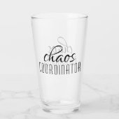 Cadeau voor Chaos Coördinator Leraar Baas Glas (Achterkant)
