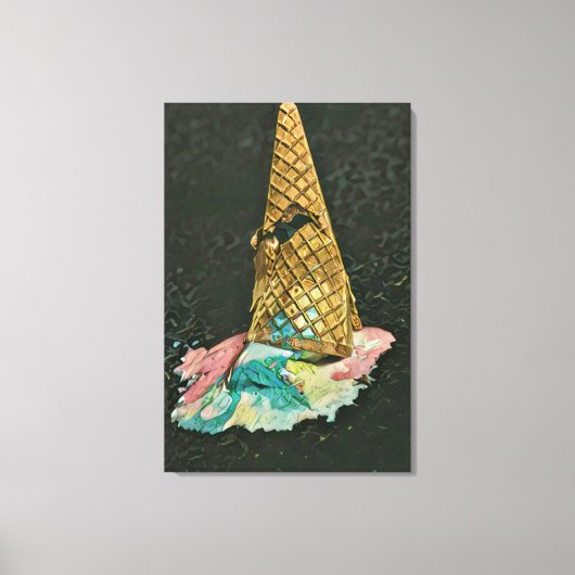 cadeau voor chocolade-ijs canvas afdruk (Voorkant)