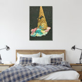 cadeau voor chocolade-ijs canvas afdruk (Insitu (Slaapkamer))