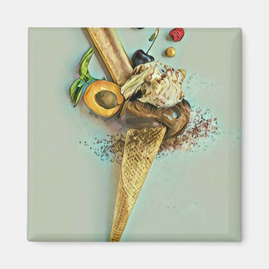 cadeau voor chocolade-ijs magneet (Voorkant)