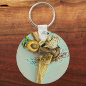 cadeau voor chocolade-ijs sleutelhanger (Voorkant)