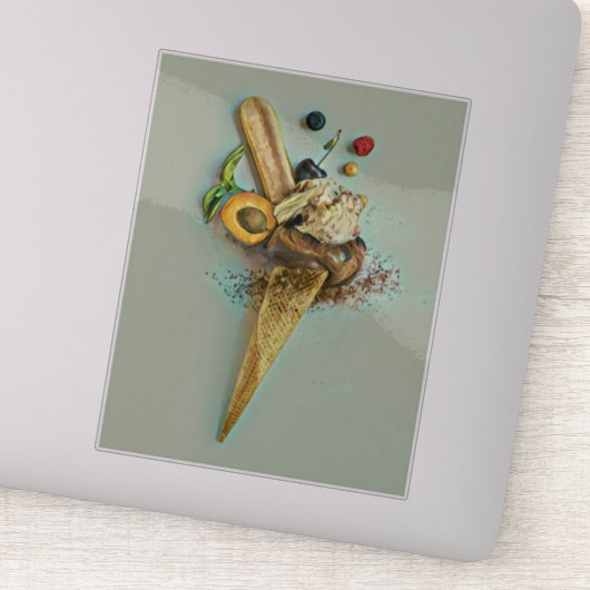 cadeau voor chocolade-ijs sticker (Detail)