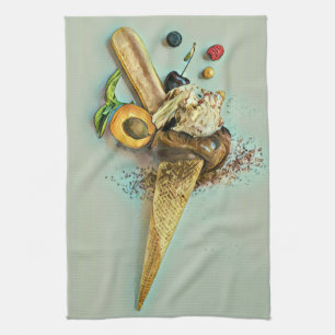 cadeau voor chocolade-ijs theedoek