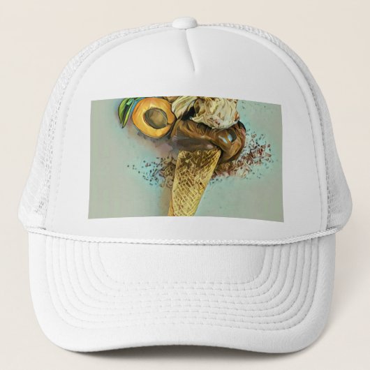 cadeau voor chocolade-ijs trucker pet (Voorkant)